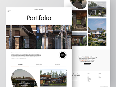 Portfolio page - ecommerce website clean design homepage interface landing page minimal portofolio property real estate realtor ui ux web web design website website design