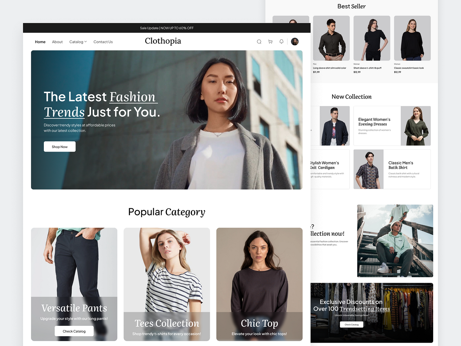 Clothopia - Fashion E Commerce Landing Page by Elux UI/UX for Elux ...
