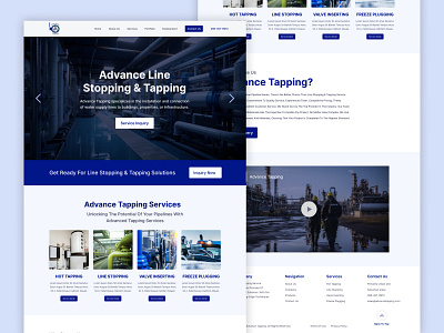 Website Design for a Line Stopping & Tapping branding design figma graphic design homepage interface interface design landing page line stapping stopping ui ui ux vector website