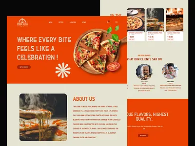 Pizza Restaurant landing page design design food homepage interface landing landing page landing page design landingpage pizza pizza restaurant restaurant landing page ui ui design web webdesign website design