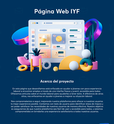 Página Web IYF design graphic design illustration ui ux vector