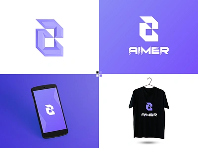 " AIMER " Brand Logo a letter logo brand identity designer branding creative logo design elegant a letter logo futuristic logo identity designer letter a creative logo letter a logo letter a luxurious logo logo design logo designer logo templet minimal logo minimallest modern logo design purple colour logo t shirt design unique logo visual identity