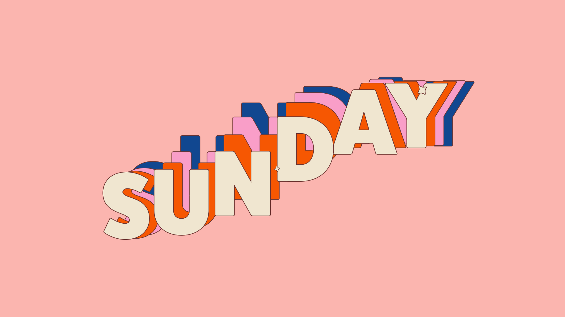 SUNDAY! 2d animation animation branding day design graphic design illustration logo loop motion motion design motion graphics sunday type typography typography animation ui