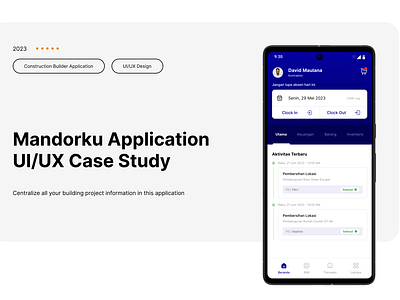 Mandorku Application - Case Study case study construction apps mobile design ui uiux