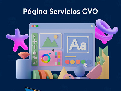 Página de Servicios CVO design graphic design ui ux