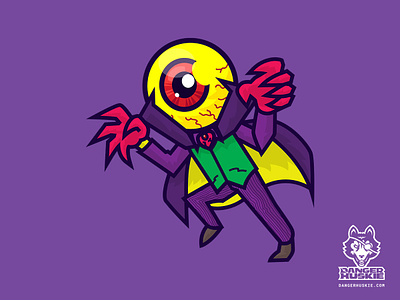 The Evil Eye in a Cape dracula evil eye eye eyeball horror illustration illustrator sinister spooky vector vector art villain