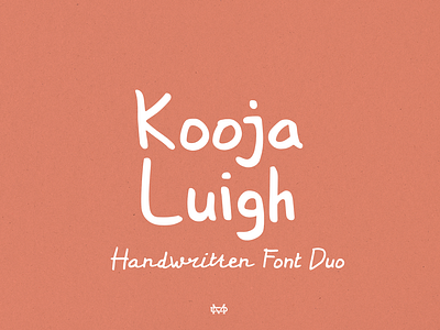 Kooja Luigh Font Duo branding classic font cute font fashion font font duo fun font goodtype handlettering handwritten font holiday font kids font logotype new type note font playful font retro font script font signature font typography webfont