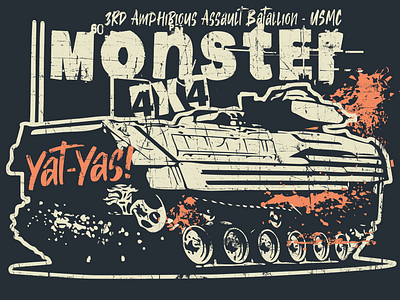 Monster 4x4 AAV 4x4 aav aavp 7a1 amphphibious corps marines monster semper fi usmc yat yas yatyas