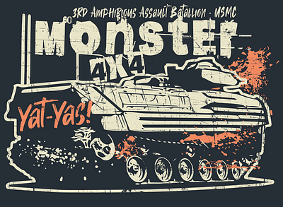 Monster 4x4 AAV 4x4 aav aavp 7a1 amphphibious corps marines monster semper fi usmc yat yas yatyas