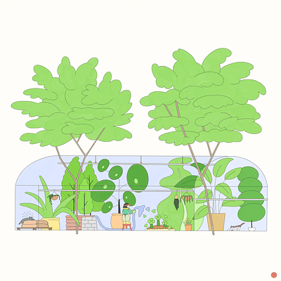 Gardening artwork cldmoo flower garden gardening green illustration plant plants 삽화 운무
