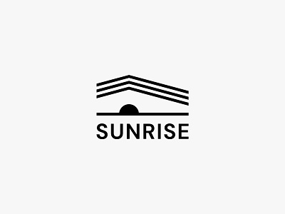 Sunrise Housing 3 building house logo simple sunrise