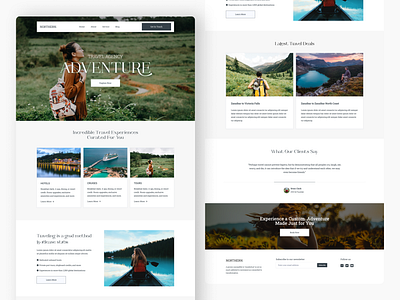 Nothern Travel Company Website agency company design landing page minimal popular shot tour tourism travel ui uidesign website