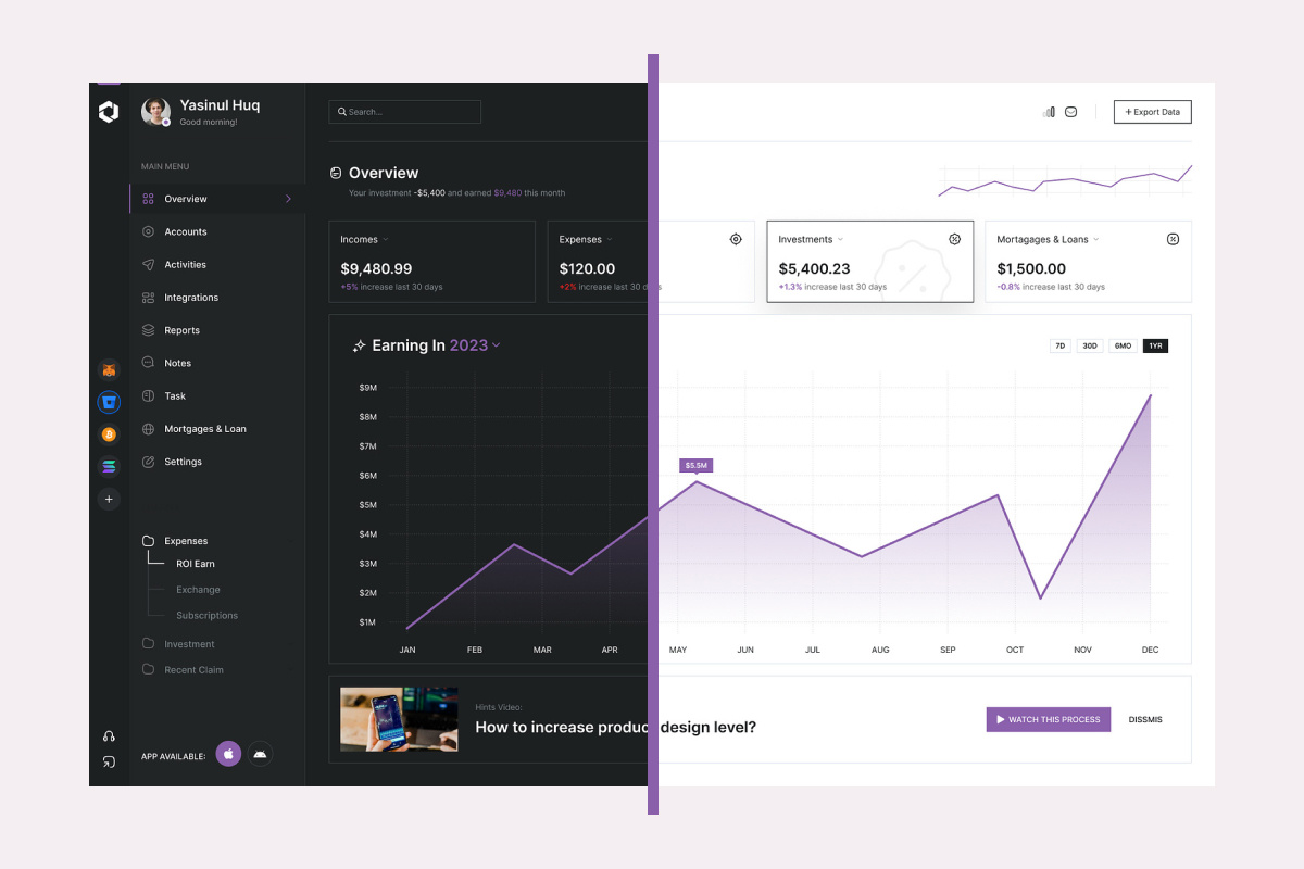 Example of I Will Make Dashboard Design / UI Kit