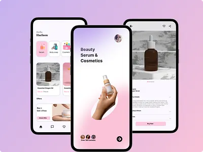 Beauty Serum & Cosmetics app app design branding cosmetics design graphic design illustration logo serum ui ui ux design ux vector website design
