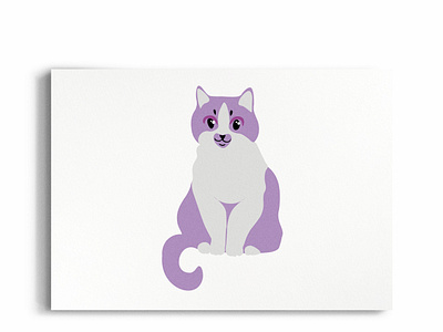 Chubby Purple Cat animal cat chubby cute feline flaff kawaii kitten kitty meow meowdy paws pet tail