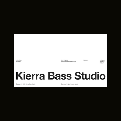 Kierra Bass Studio | Website architecture art direction branding design editorial framer freelancer graphic design logo print website