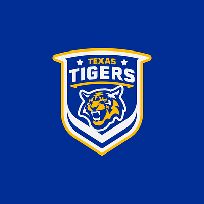Texas Tigers badge branding graphic design logo logo design mascot tiger