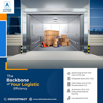 The Backbone of Your Logistic Efficiency atticoelevators elevateefficiency elevatorcompany industrialelevator