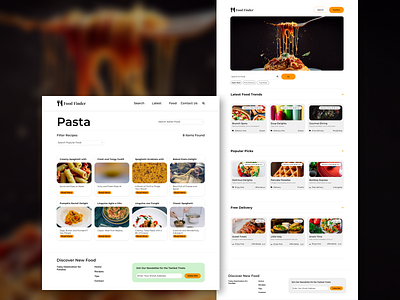 Food Website Design brand branding design digital digital art food food brand graphic design identity branding minimal modern ui ui design ui ux ux design web design web site website website design