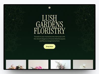 Lush Gardens Floristry - Website Design branding design floral florist graphic design illustration landing page online store ui web design website