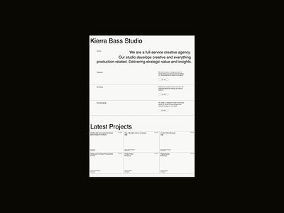 Kierra Bass Studio | Services Print Flyer agency architecture art direction branding design editorial flyer graphic design grid inmail latest projects marketing print systems