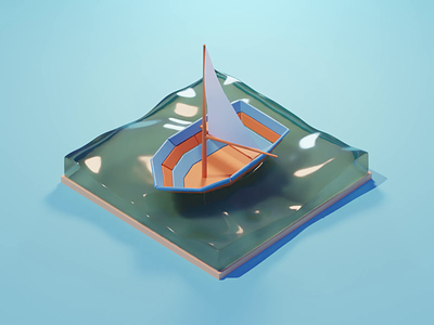 3D Boat 3d animation b3d blender blender3d