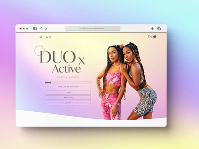 Duo X Active colourful design digital design fitness gradient graphic design online coaching web design