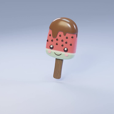 3D Popsicle 3d abstract animation b3d blender blender3d design