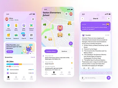 Parenpal - Smart Parental Control App smart ui ux ux design