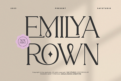 Emilya Rown - Classy Ligature Serif Font art deco font beautiful beauty branding elegant font logo typeface