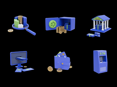 Finance 3D Icon Gallery 3d 3d illustration financial icon