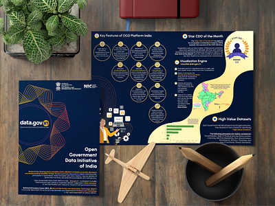 Data.gov.in - Brochure branding brochure design design graphic design illustration ui