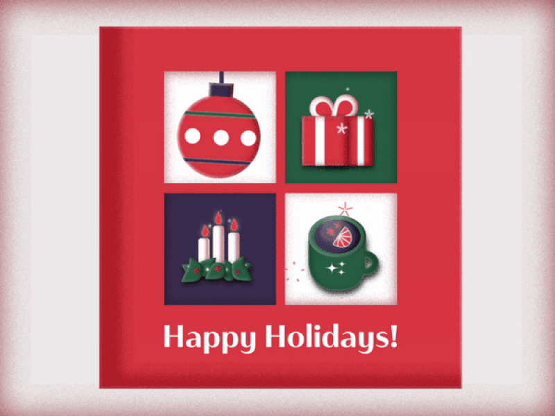 Happy Holidays! 2d 2d animation animation illustration motion graphics portfolio vector