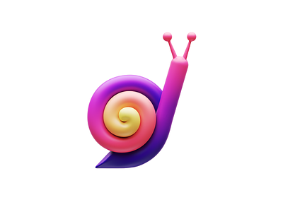 3D Swirly Snail 3d animal app icon colorful futuristic glossy gradient logo mascot metaverse mihai dolganiuc design modern nature shell spiral swirl symbol tech vortex