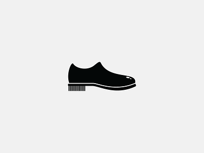 shoe cleaning black branding brush cleaning design footwear graphic design icon logo minimal shoes simple