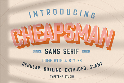 Cheapsman Sans Serif Display cheapsman sans serif extruded font outline font retro font retro fonts sans font sans serif sans serif font sans serif fonts
