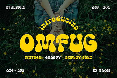 Omfug Retro - a Vintage display font fonts groovy groovy display groovy font groovy retro font groovy vintage omfug retro otf webfont