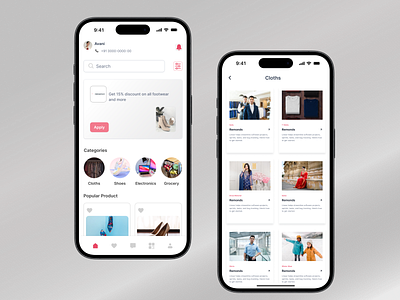 E-commerce app ui