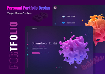 Portfolio Design 3d animation dashboard figma graphic design landing page logo persona portfolio user flow uxui web ui website design