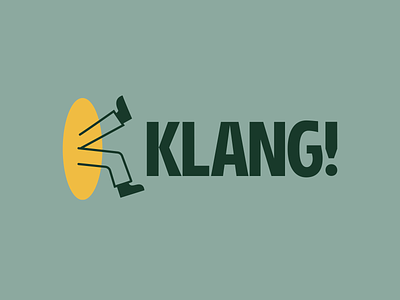 KLANG! logo concept branding brandmark design graphic design identity legs logo mark minimal
