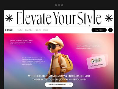 Fashion Store Visual - Hero Header clean clothes ecommerce fashion hero landingpage hero section interaction interface landingpage landingpage design store ui ui design uiux web