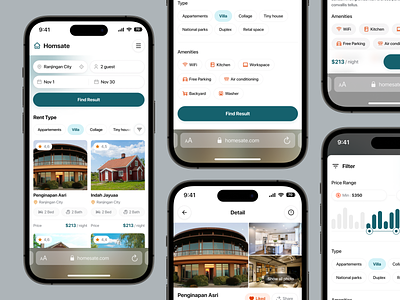 Homesate - Mobile App SaaS Dashboard Real Estate clean dashboard design home homepage house house rent mobile app mobile saas professional style real estate real estate dashboard saas app saas dashboard saas mobile ui