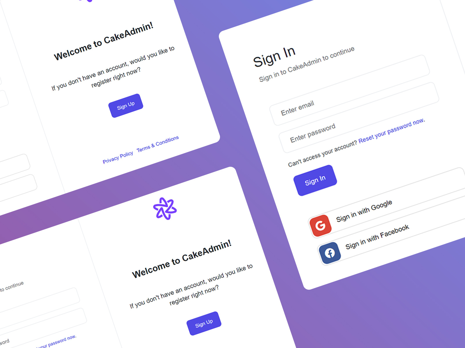 Login/Signin Admin Dashboard Bootstrap Template CakeAdmin by