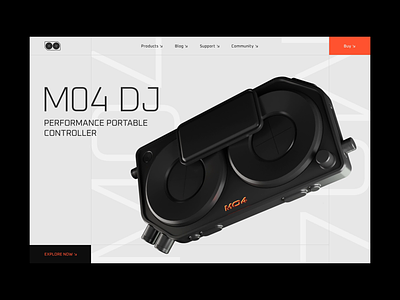 MO4 performance controller Website 3d animation beat blender branding controller design device dj motion graphics music performance portable ui ux web website