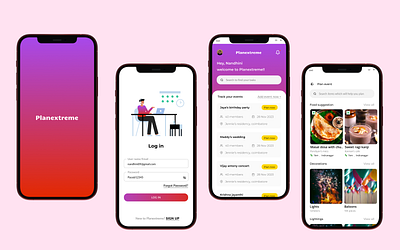 Event Planning App Design adobe branding design event planning app design figma product design ux design web design