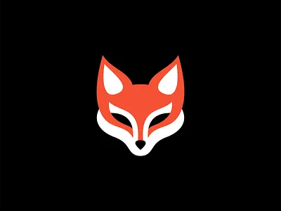 Fox Logo abstract animal branding design fox geometric icon identity illustration logo mark mask minimalist orange sports symbol vector vulpine wildlife zoo