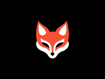 Fox Logo abstract animal branding design fox geometric icon identity illustration logo mark mask minimalist orange sports symbol vector vulpine wildlife zoo