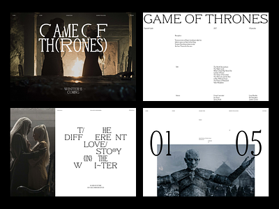 TypoMonday Week N° 46 design editorial exploration font game of thrones got interaction interface layout minimalistic typo typography webdesign