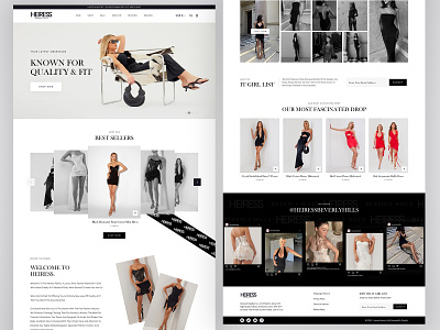 Heiress Landing Page branding dress fashion landing page ui web design website woman dress