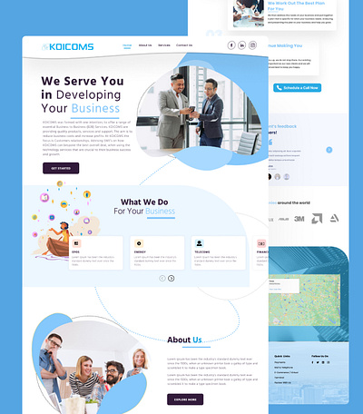 B2B Website Landing Page Design ui